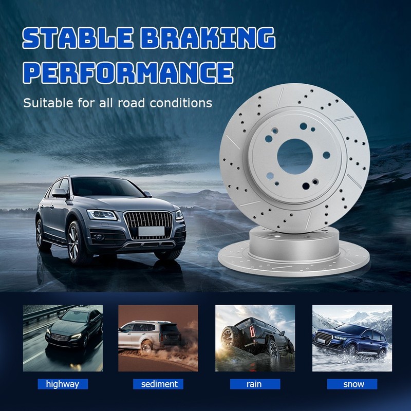256mm Front Disc Brake Rotors Set for Dodge Attitude Hyundai Accent Kia Rio gallery