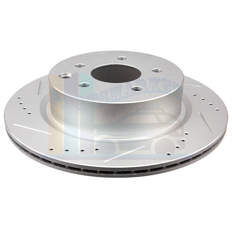 2X Front & 2X Rear Discs Brake Rotors and Pads For 2010-2012 EX35 Drill Slot gallery