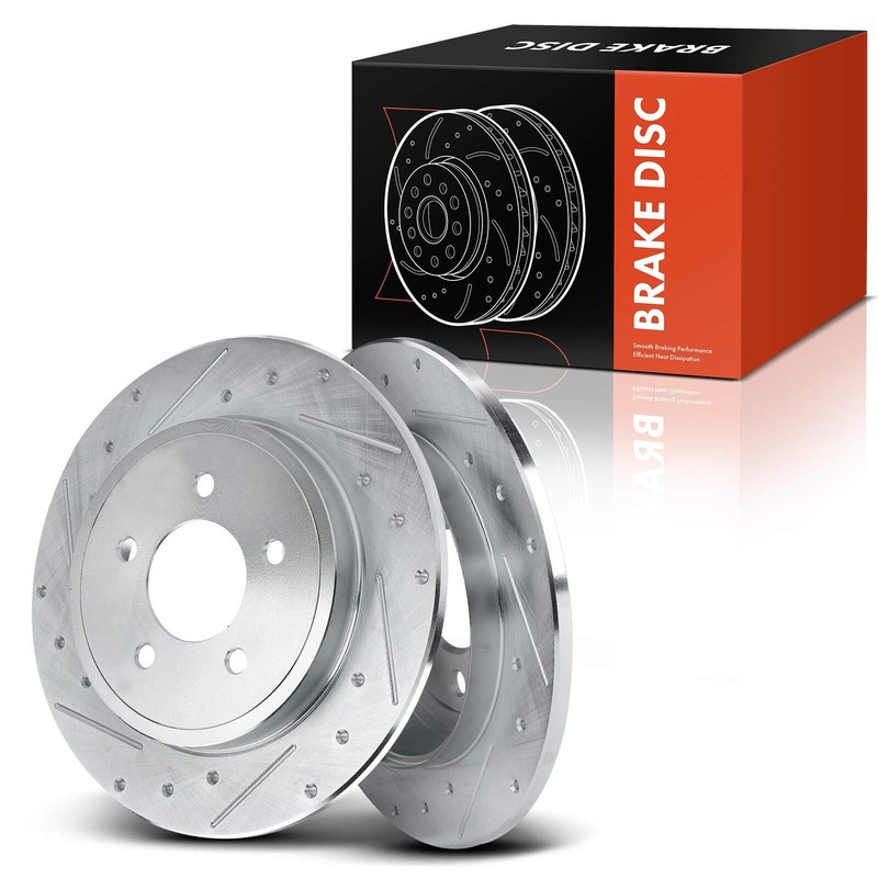 2pcs 301.7mm Rear Side Drilled Brake Rotors for Ford Escape 05-08 Mazda Mercury