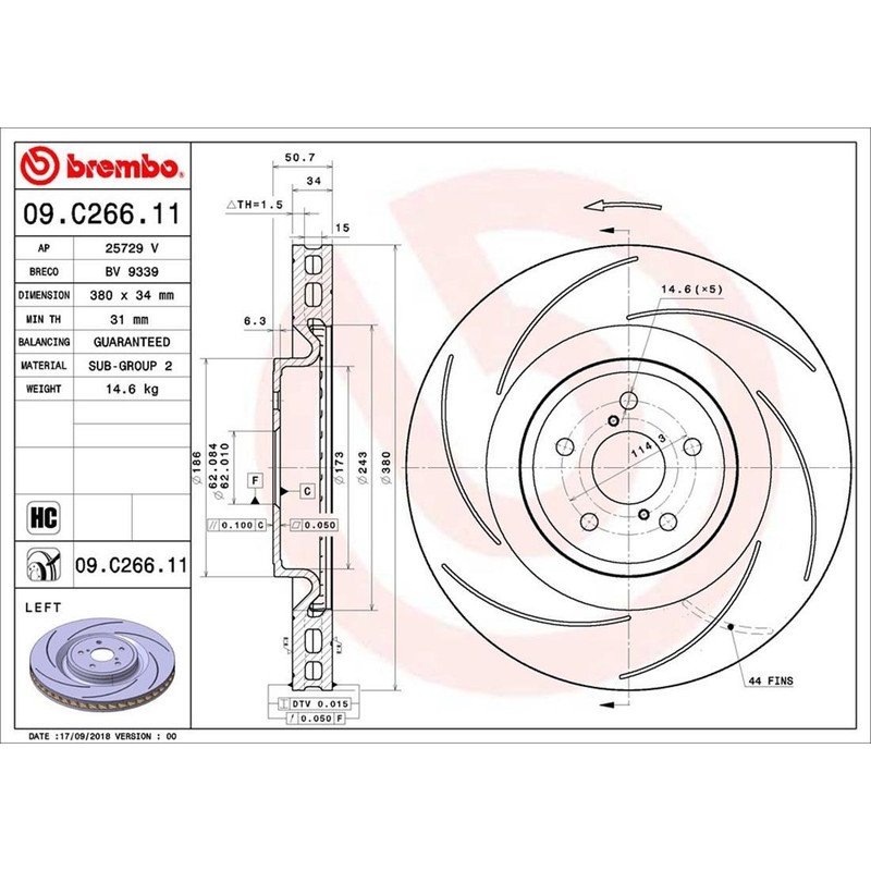 Brembo Front Brake Kit Slotted 380mm Disc Rotors Ceramic Pad For Lexus GS F RC F gallery