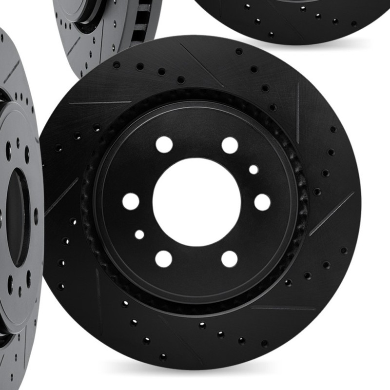 For GMC Yukon XL 1500 2007-2014 Rotor Set | Black | Drilled And Slotted gallery