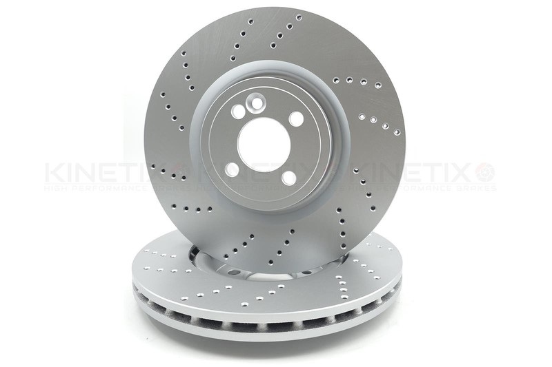 FOR R56 MINI JOHN COOPER WORKS GP2 12-13 FRONT DRILLED BRAKE DISCS PADS 330MM gallery