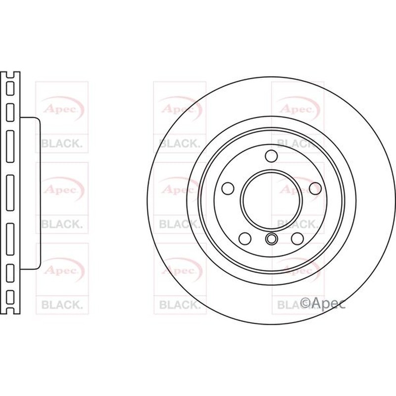 Apec Black Brake Disc Front Left DSK3135B – Improved lifespan and performance