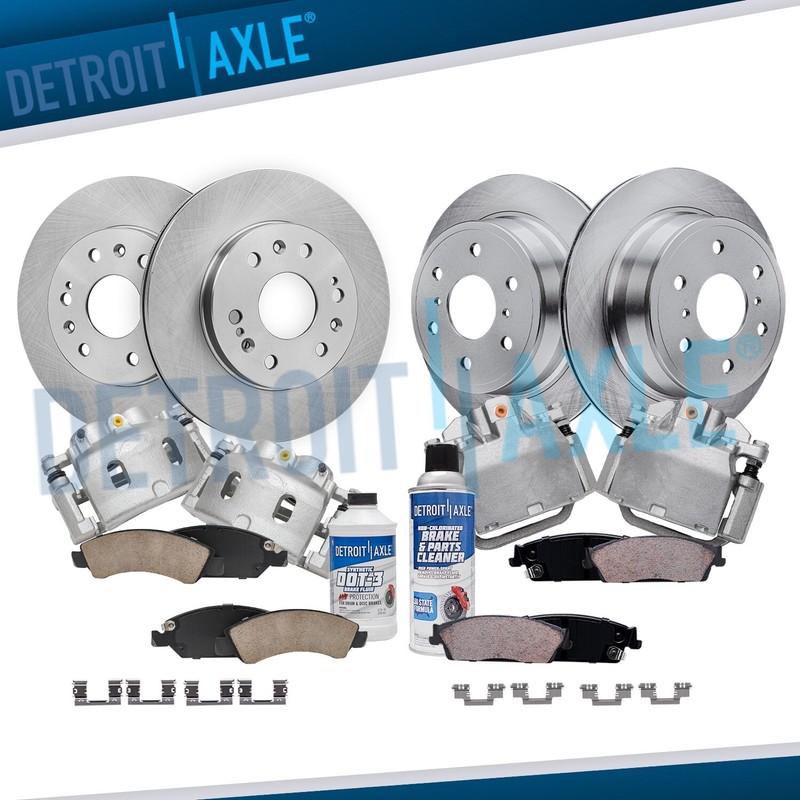 Front and Rear Rotors Brake Calipers Brake Pads for Escalade ESV Suburban 1500