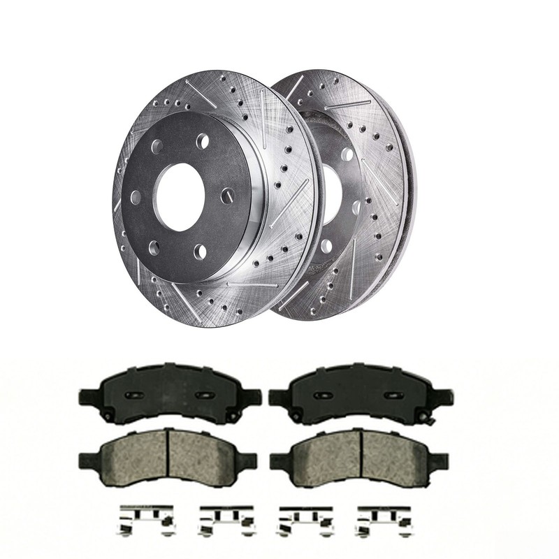 Fits Buick Enclave Chevrolet Traverse Gmc Acadia Front Drilled Rotors Brake Pads gallery
