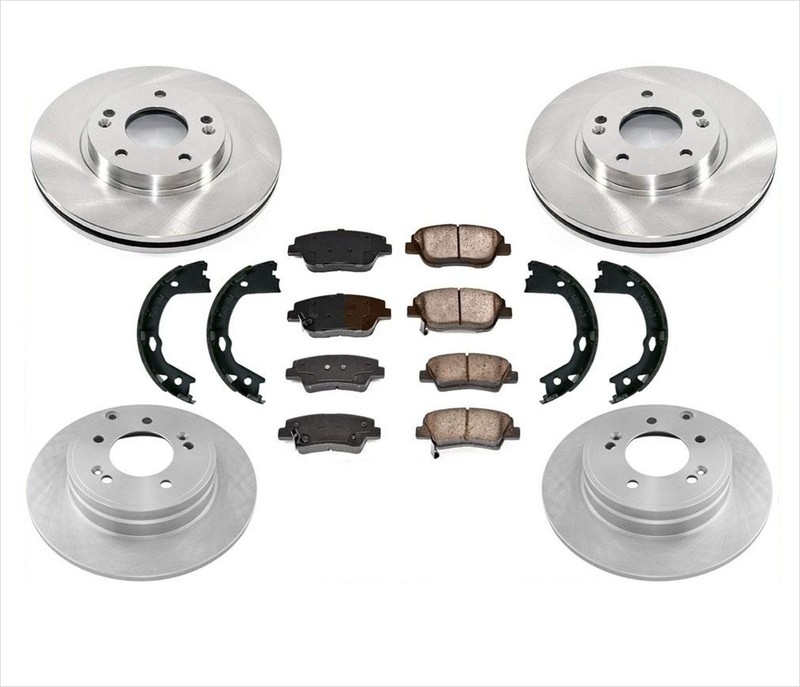 Frt & Rear Brake Rotors & Ceramic Pads For Hyundai Sonata 2.4L 2011-2014