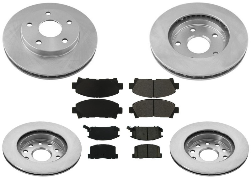 F&R Brake Disc Rotor Rotors & Pads Fits Toyota MR2 1992 1993 1994 1995 Turbo