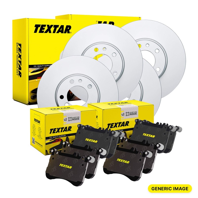 TEXTAR Brake Discs & Pads Front & Rear Fits Ford Focus Volvo C30 C70 S40