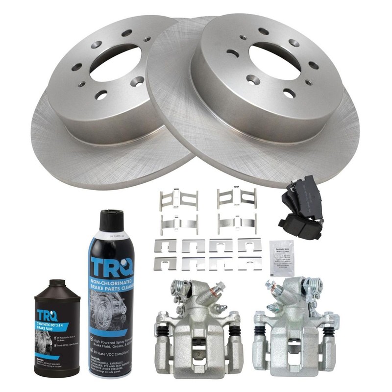 TRQ Rear Brake Pad & Rotor Kit Fits 2002-2003 Honda Civic gallery