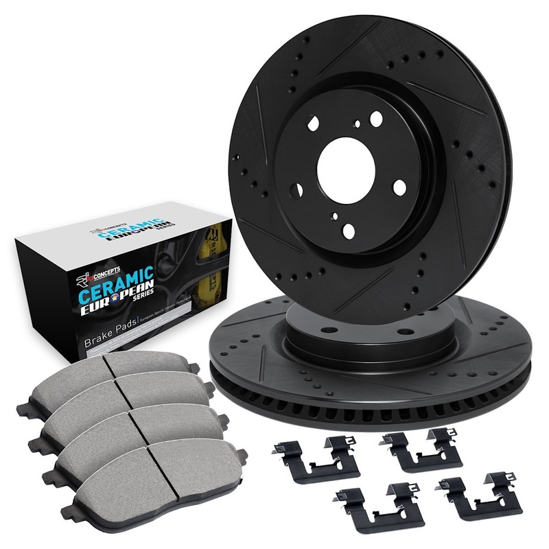 WHTH1-31125 R1 Concepts Brake Disc and Pad Kits 2-Wheel Set Rear for 530 530e X4