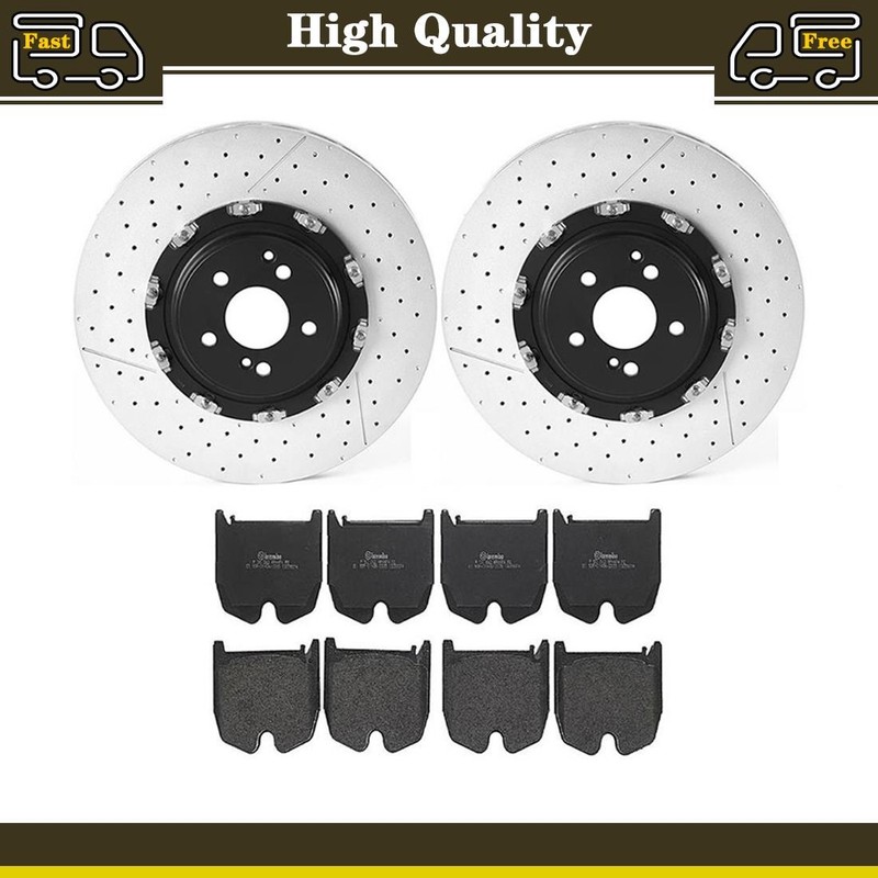 Front Disc Brake Pads Disc Rotors Fits Mercedes-Benz SL65 AMG 6.0L