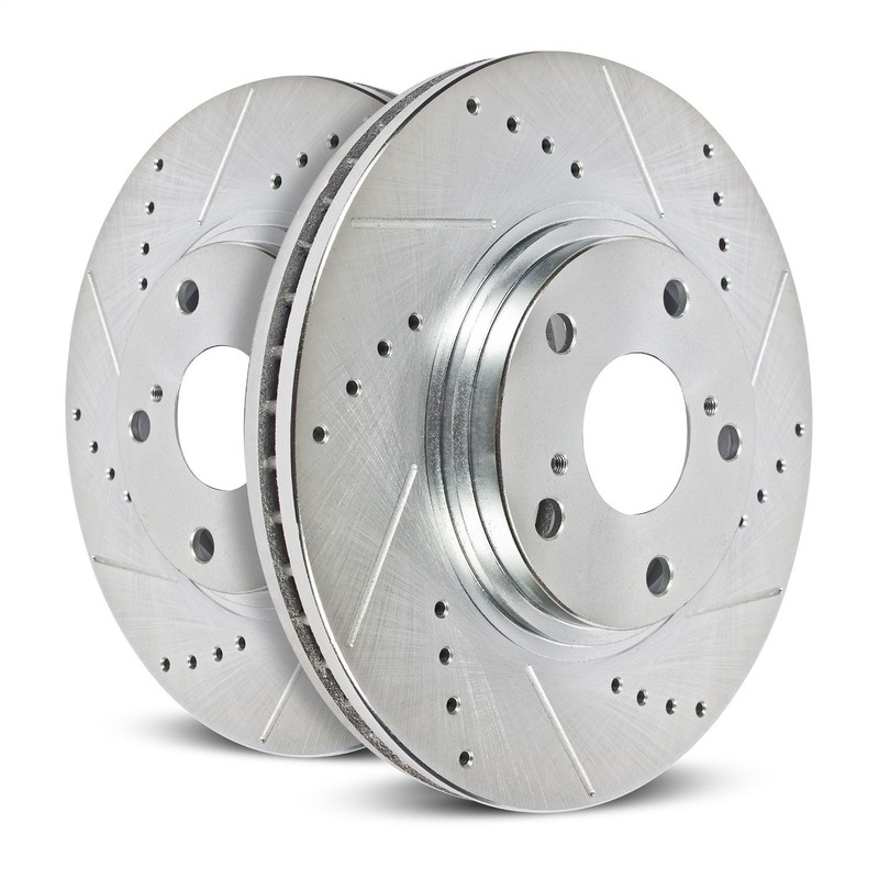 Power Stop EBR1414XPR Evolution Performance Drilled and Slotted Brake Rotor Set gallery