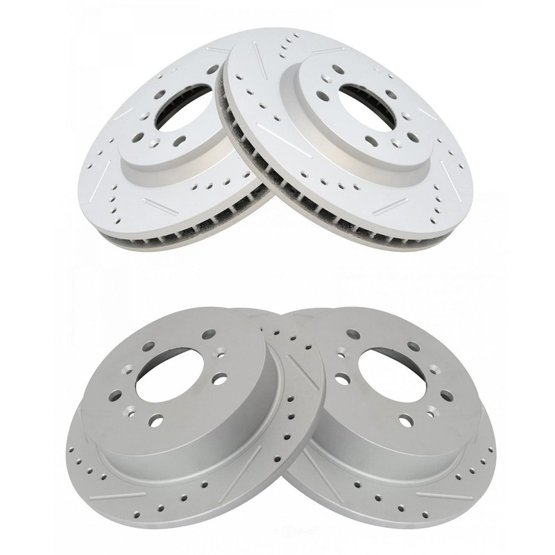 Disc Brake Rotor Set-Performance Brake Rotor Set 4 Piece Set TRQ BRA15022