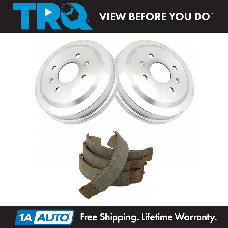 TRQ Rear Brake Shoe & Drum Kit Fits 05-11 Chevrolet Aveo 07-11 Aveo5 13-19 Spark