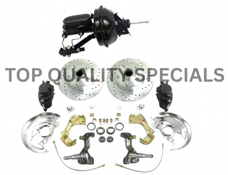 Body Disc Brake Conversion Kit Booster Drilled Rotors 9″ For 1964-1972 GM A F X