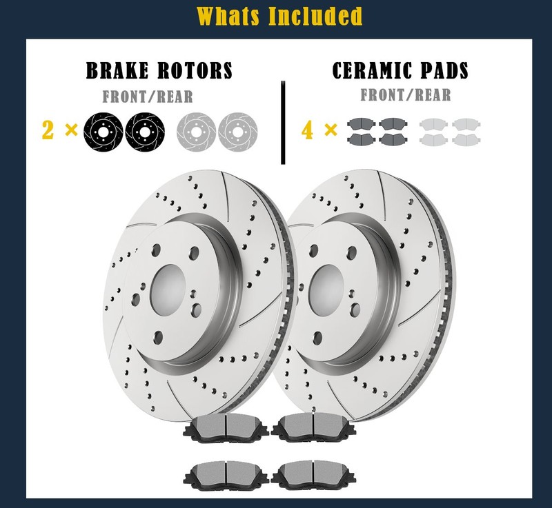 Front Brake Rotor Pads fit for Toyota RAV4 19-2024 2025 Camry 2018-2019 Brakes gallery
