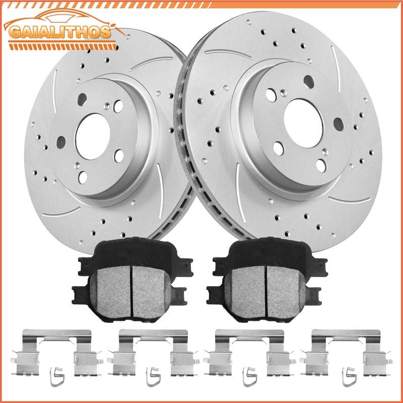 10.8in Front Brake Rotors Ceramic Pads Kits for 2000 2001-2005 Toyota Celica