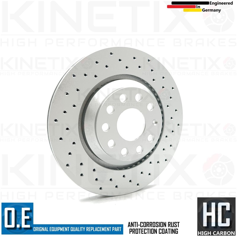 FOR AUDI RS3 S3 8Y 2020- REAR DRILLED PERFORMANCE BRAKE DISCS 310mm PAIR gallery