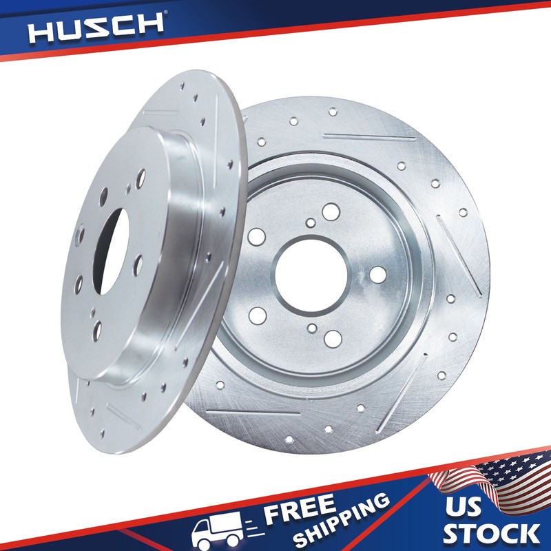 Rear Drilled Slotted Brake Disc Rotors for Lexus HS250h Toyota RAV4 2006 – 2018