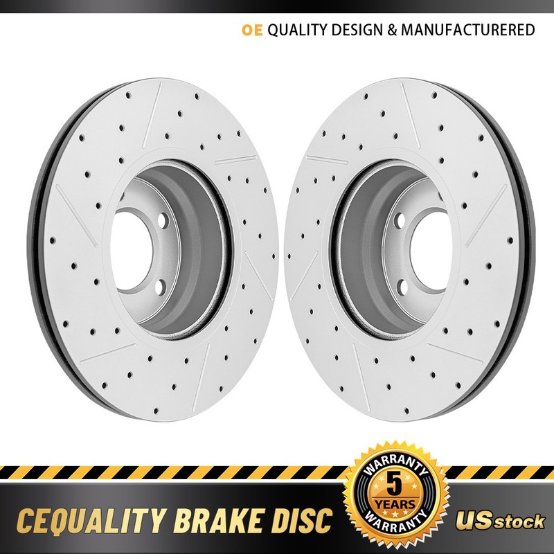 2pcs Front Drilled Slotted Disc Brake Rotor for BMW 228i xDrive 328i 428i xDrive