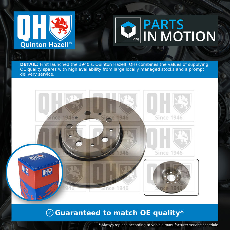 2x Brake Discs Pair Vented fits VOLVO V70 Mk2 2.4 Front 99 to 07 286mm Set QH