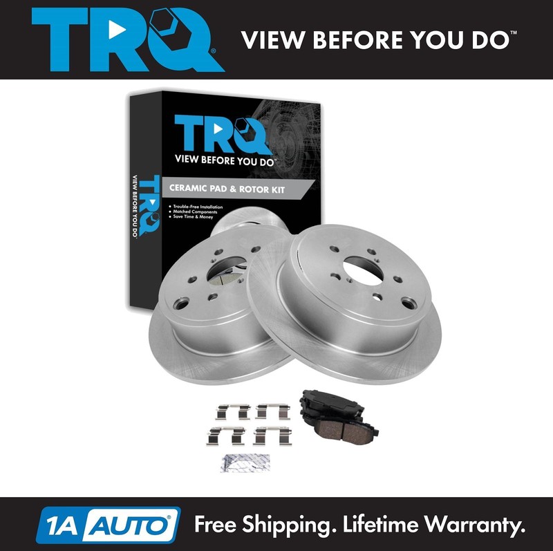 TRQ Rear Brake Pad & Rotor Kit Fits 2013-2015 Subaru BRZ 2010-2014 Legacy