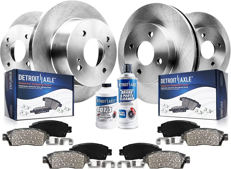 4-Lug Front & Rear Brake Pads Rotors for 1993-2001 Acura Integra