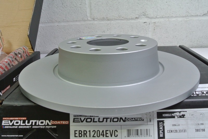 2 Powerstop Evolution EBR1204EVC Rear Geomet Coated Brake Rotor gallery