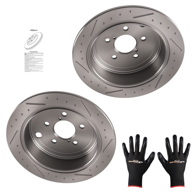 Rear Dirver & Passenger Side Brake Rotors for Subaru Forester Impreza Legacy gallery