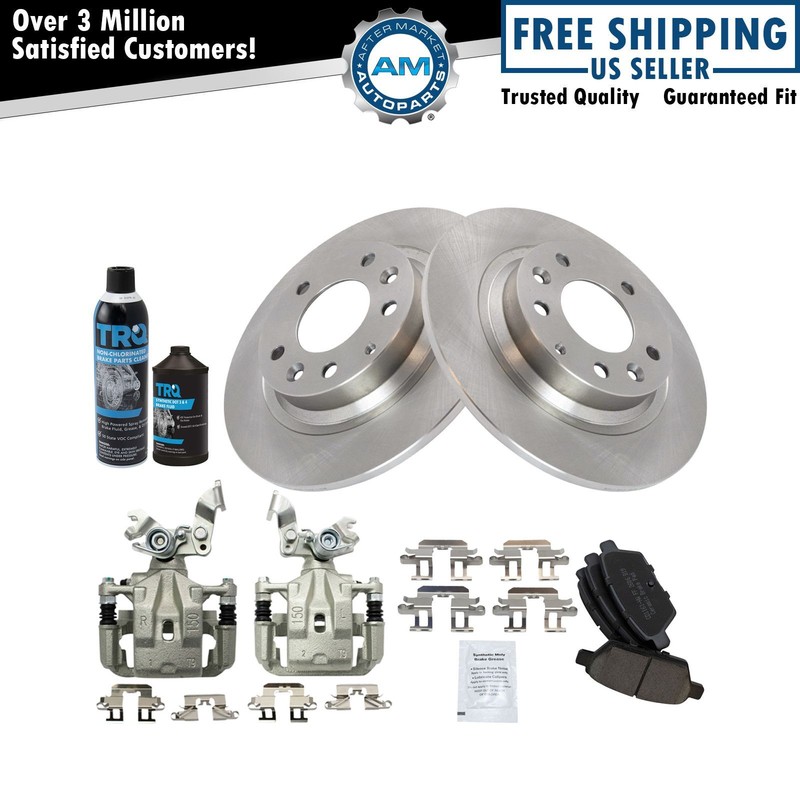 Rear Brake Pad & Rotor Kit Fits 06-12 Ford Lincoln 06-13 Mazda 06-11 Mercury