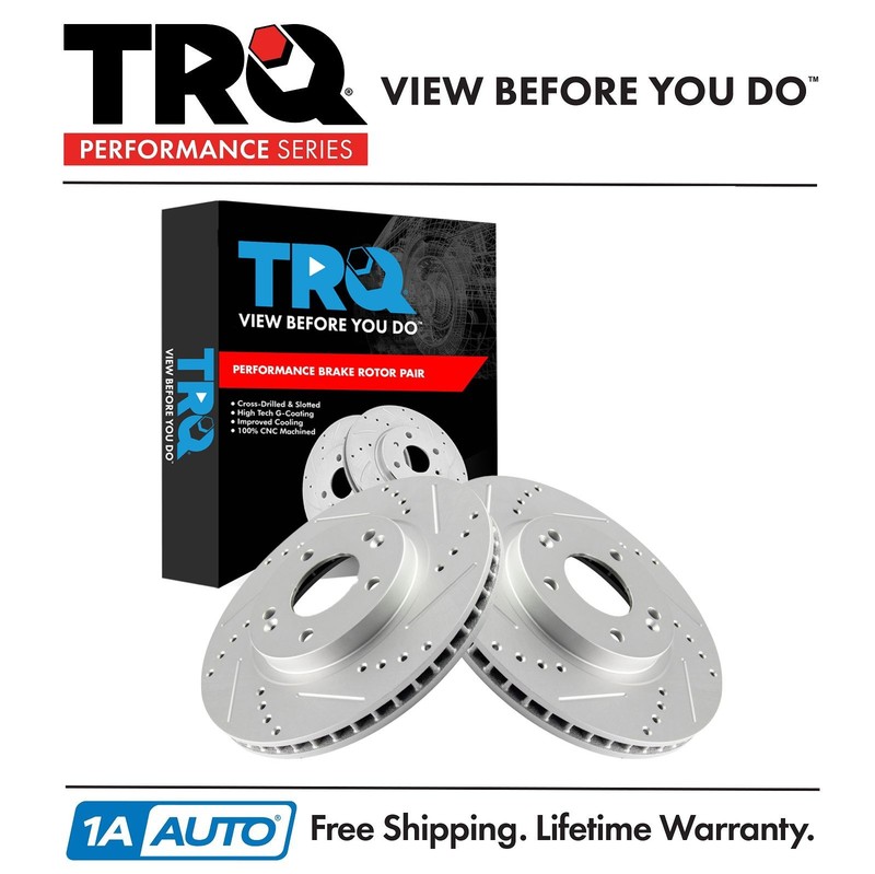 TRQ Front Brake Rotors Set For 2001-2006 Hyundai Santa Fe
