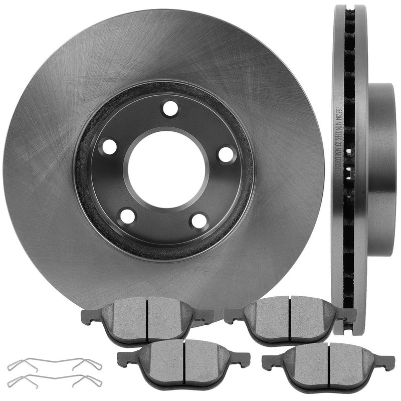 Front Solid Brake Rotors & Ceramic Pads For 2004 2005 2006 – 2013 Mazda 3 2.0L