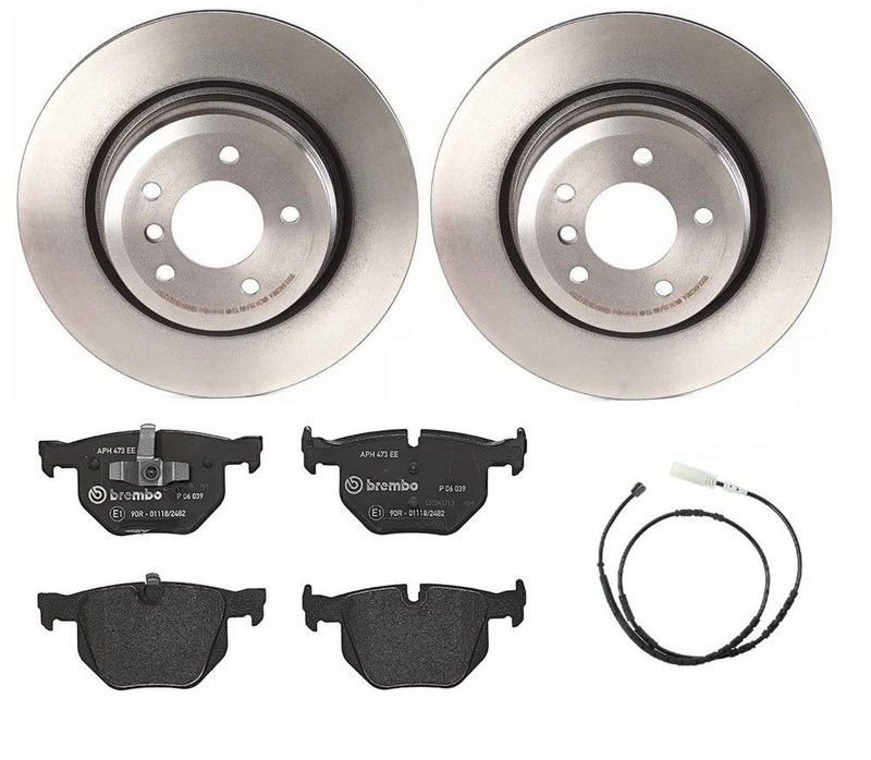 Brembo Rear Brake Kit Low-Met Pads Sensor Disc Rotors For BMW E84 X1 xDrive35i