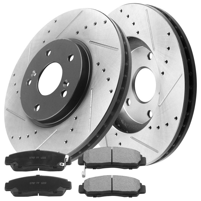 For Honda Accord Rotors 5 Lugs 300mm Front Disc Rotors and Brake Pads 2003-2012