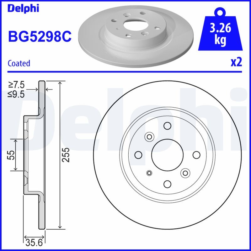 Delphi BG5298C Brake Disc for Mazda