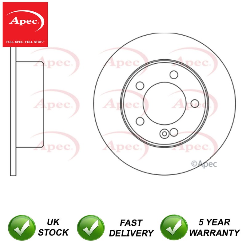 Brake Disc Rear Apec Fits Renault Master 2010- 2.3 CDTi dCi 4421080