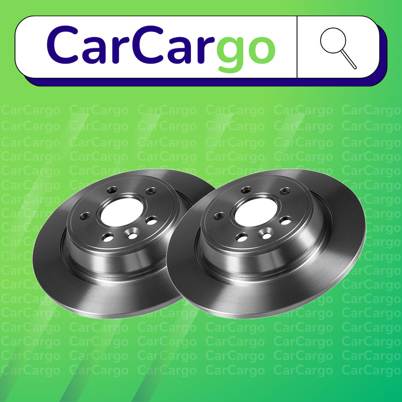 Premium Solid Rear Brake Discs Pair Ford S-Max 2.5 FHEV 2021-2024 302 mm