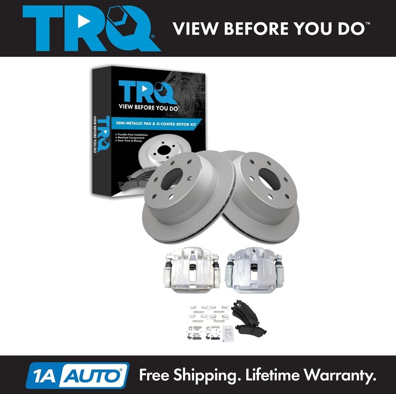 TRQ Rear Brake Pad & Rotor Kit Fits 1999-2005 Chevrolet 1999-2005 GMC