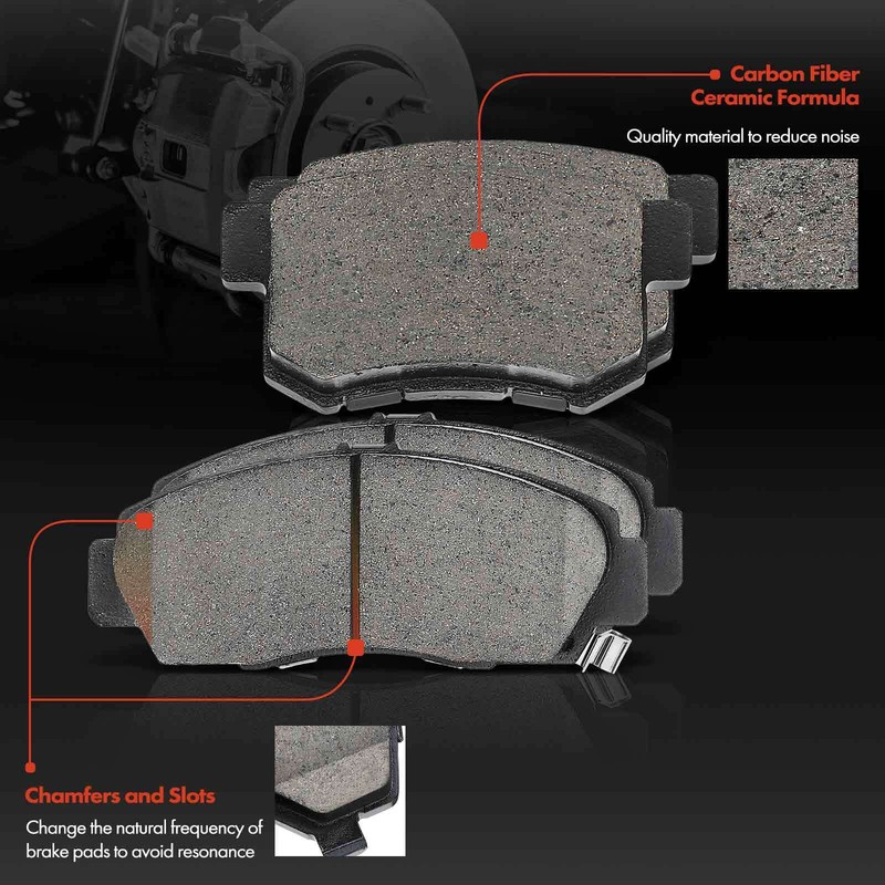 Disc Brake Rotor and Ceramic Brake Pads for Acura TSX 04-08 Honda Front & Rear gallery