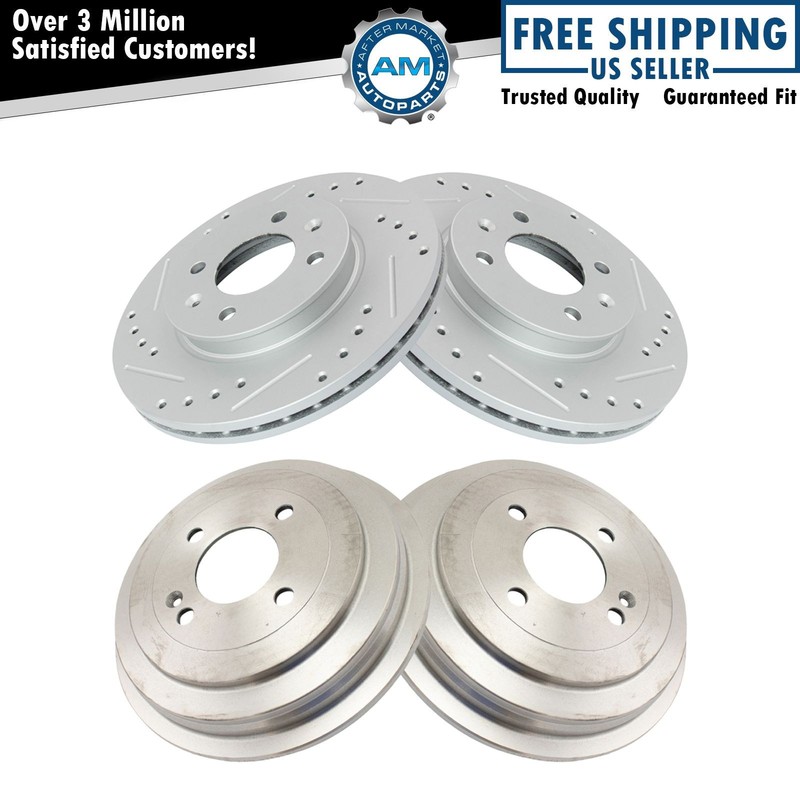 Performance Front & Rear Brake Rotors Set Performance Fits Hyundai