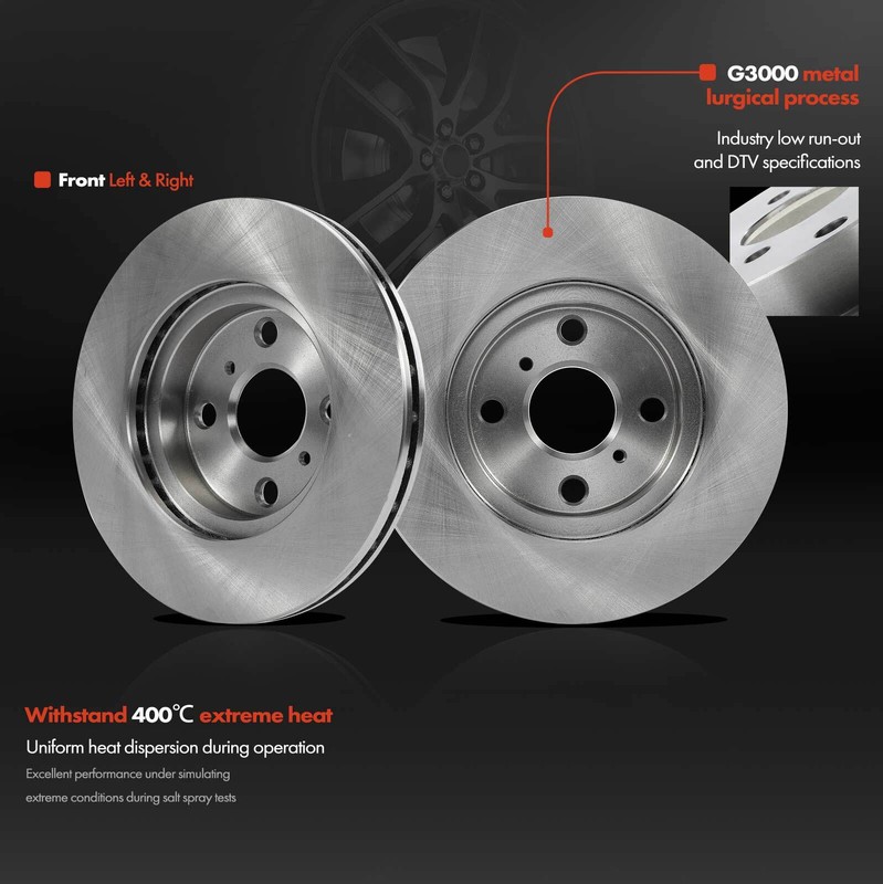 Front Disc Brake Rotor & Brake Pad for Toyota Corolla Geo Prizm 1993 1994-1997 gallery