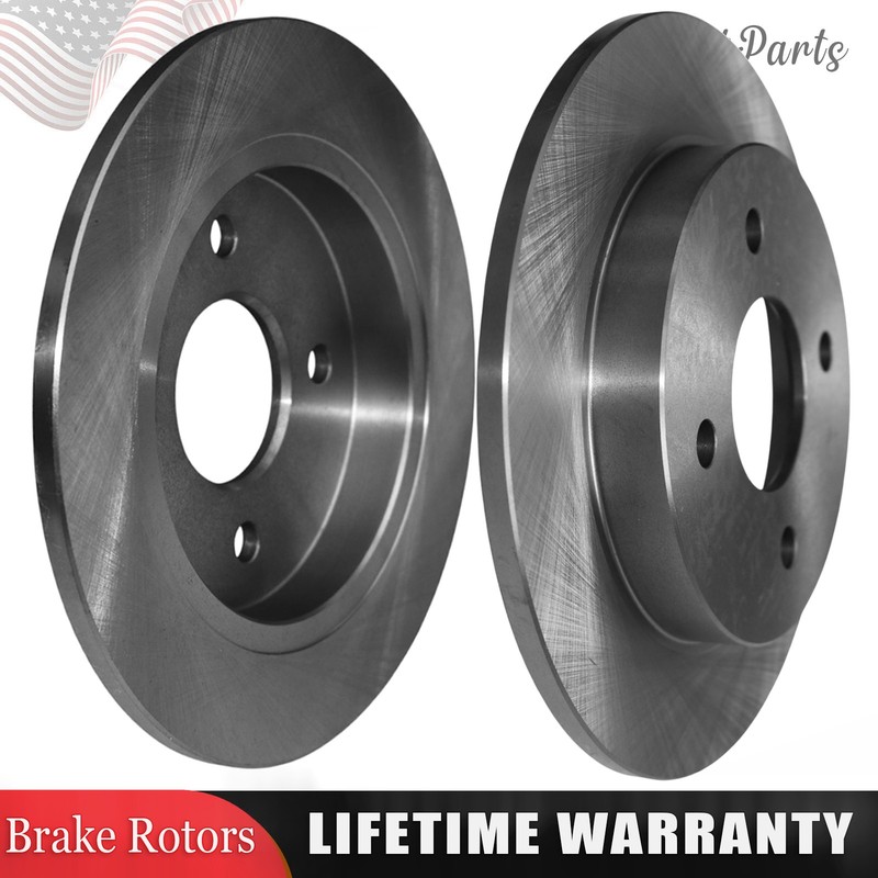 2x 253mm Rear Disc Brake Rotors for Ford Focus 2001-2007 Fiesta 2014 2015-2019