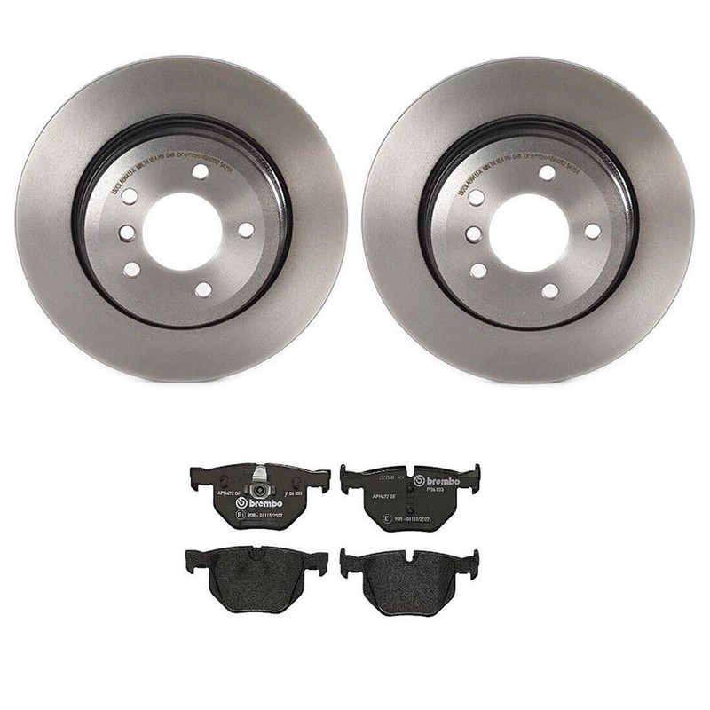 Brembo Rear Brake Kit 320mm Disc Rotors Low-Met Pads For BMW E60 525i 528i 530i