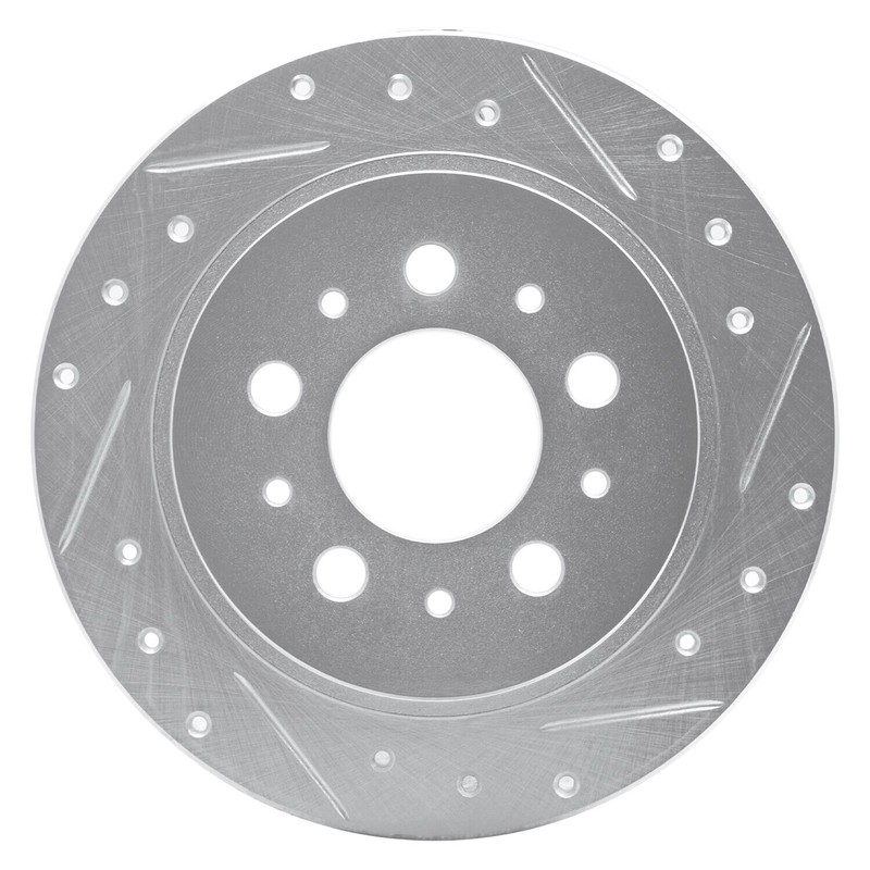 For Volvo 940 91-94 Brake Rotor eLINE Drilled & Slotted 1-Piece Rear Passenger