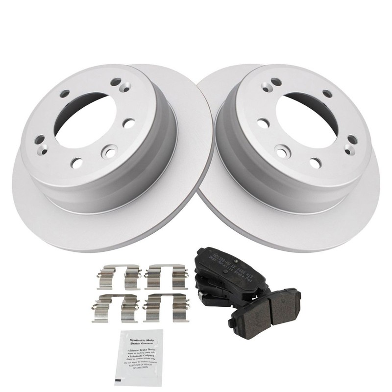 TRQ Rear Metallic Brake Pad & Coated Rotor w/Chemicals gallery