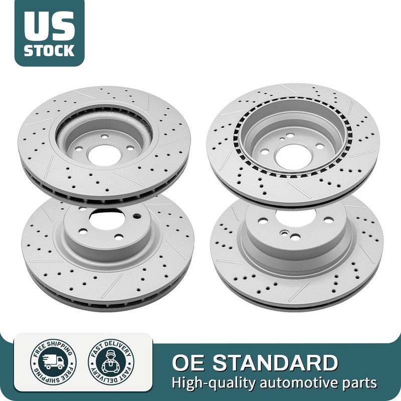 330mm Front + 300mm Rear Brake Disc Rotors For Mercedes-Benz CLS500 E550 GLK250