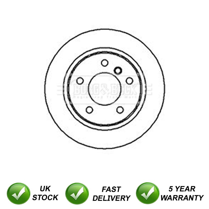 1x Brake Disc Rear SJR Fits BMW 3 Series 1995-2006 34211162315