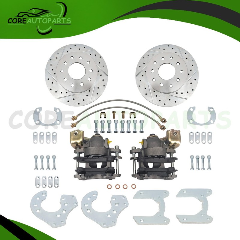 Bolt-On Rear Disc Brake Kit for Ford 9 Inch w/ E-Brake Caliper Set New