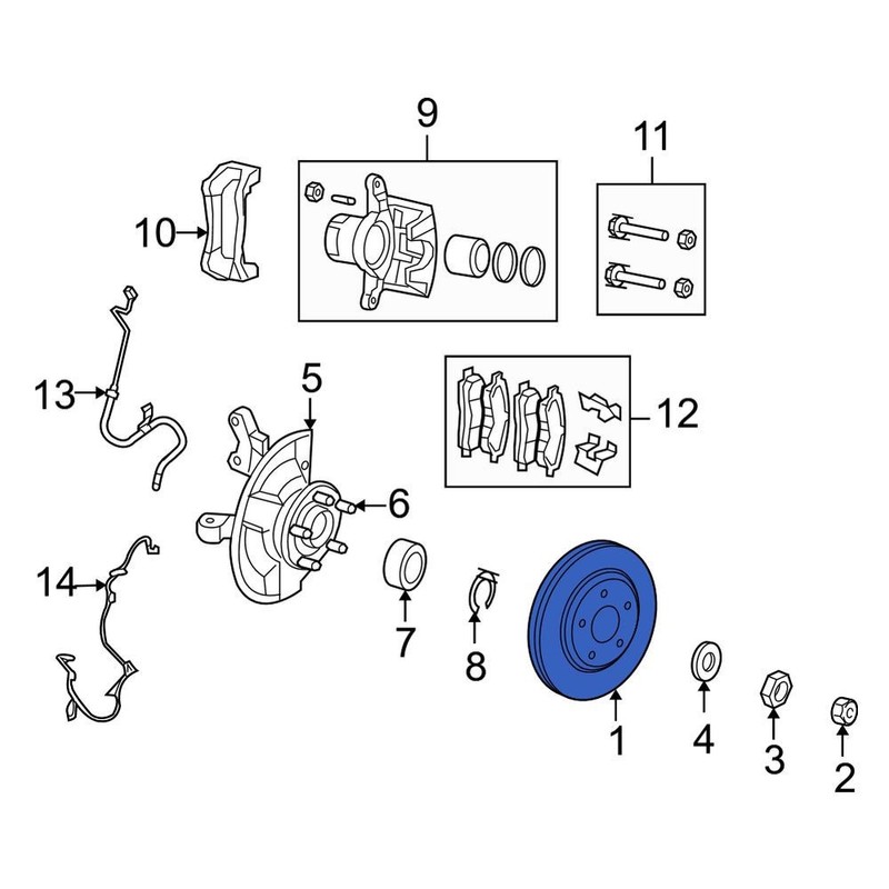 For Jeep Patriot 2007-2017 Jeep 5105514AA Front Disc Brake Rotor gallery