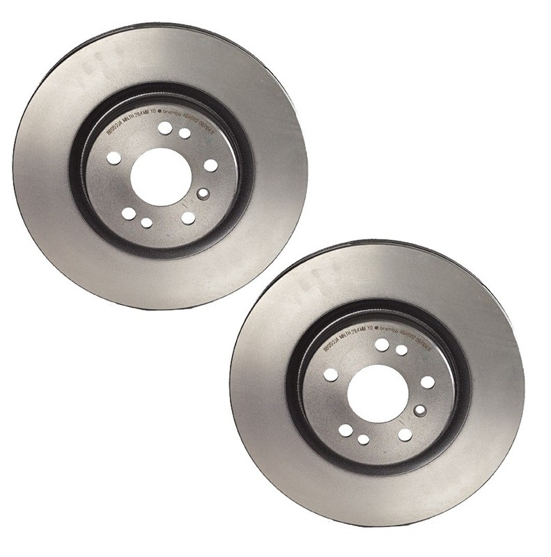 Brembo Pair Set of 2 Front Coated Vent 330mm Brake Disc Rotors For MB W164 W251